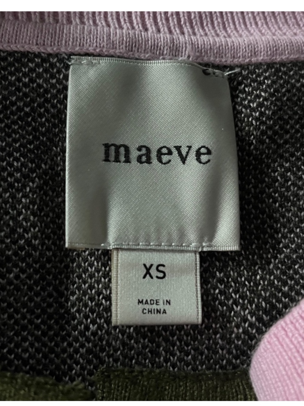 Maeve Olive, Black & Pink Argyle Knit Cardigan - Picture 7 of 9